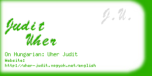 judit uher business card